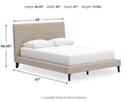 Cielden Two-tone Queen Upholstered Bed, Dresser and 2 Nightstands - B1199B20