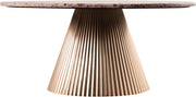 Cindra Genuine Marble Top And Iron Base Coffee Table in Brown - 66020Brown-CT