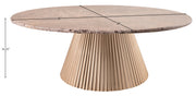 Cindra Genuine Marble Top And Iron Base Coffee Table in Brown - 66020Brown-CT