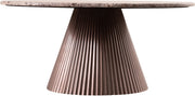 Cindra Genuine Marble Top And Iron Base Coffee Table in Brown - 66021Brown-CT
