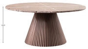 Cindra Genuine Marble Top And Iron Base Coffee Table in Brown - 66021Brown-CT