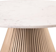Cindra Genuine Marble Top And Iron Base Coffee Table in White - 66020White-CT