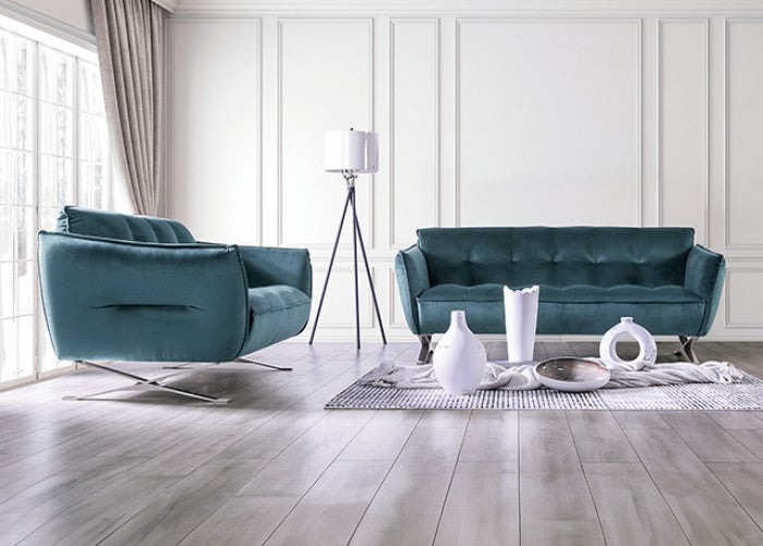 Civellutino Teal Loveseat - FM90004TL-LV-PK