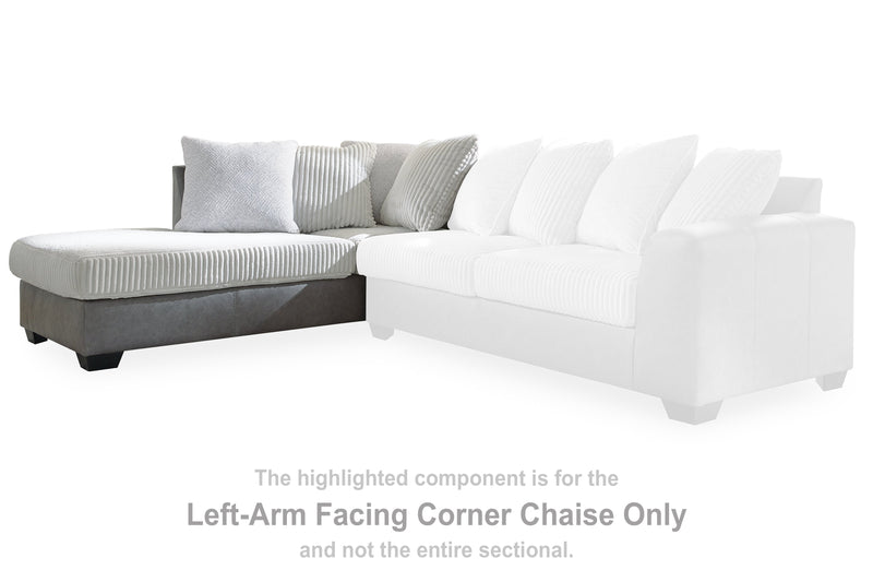 Clairette Court Alloy Left-Arm Facing Corner Chaise - 3150316