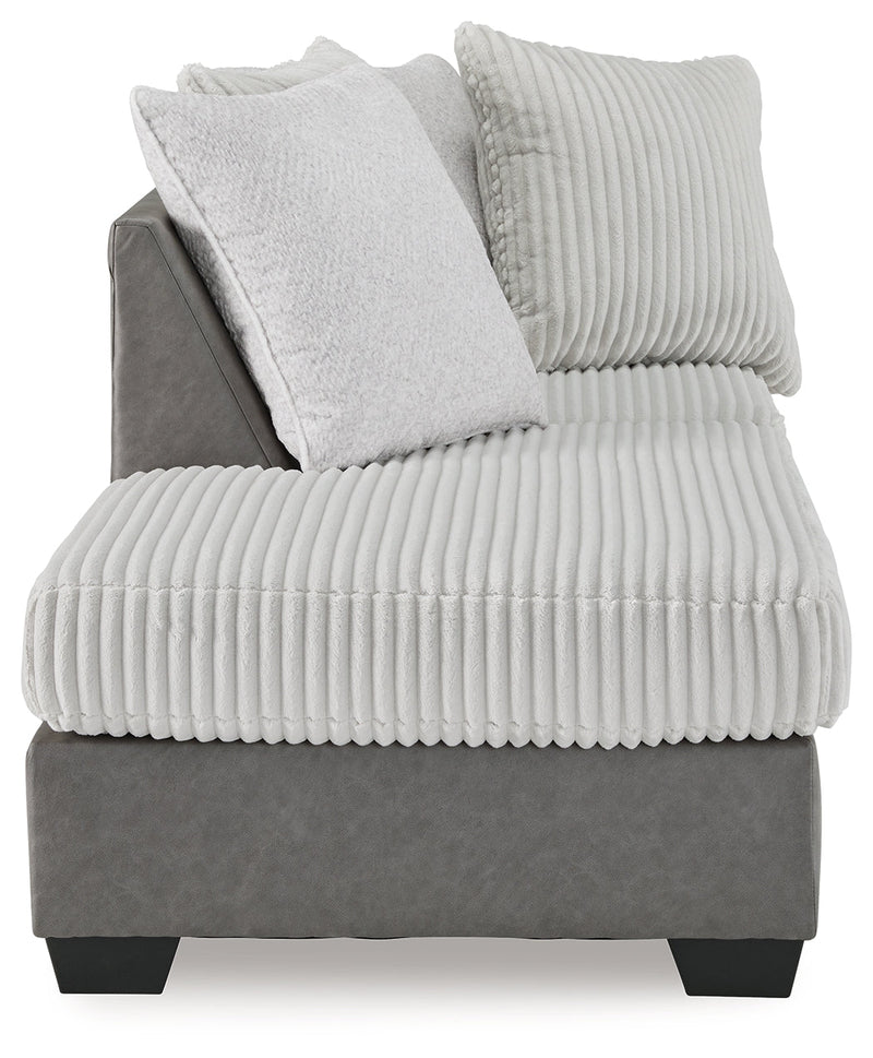 Clairette Court Alloy Left-Arm Facing Corner Chaise - 3150316