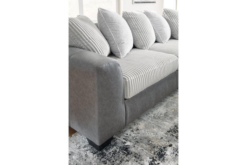 Clairette Court Alloy RAF Sectional - Gate FurnitureSectional