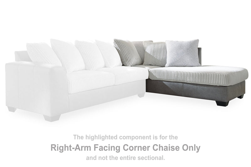 Clairette Court Alloy Right-Arm Facing Corner Chaise - 3150317