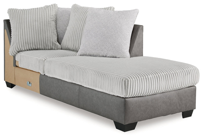 Clairette Court Alloy Right-Arm Facing Corner Chaise - 3150317