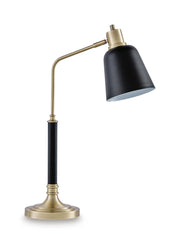 Clairwell Black/Gold Finish Desk Lamp - L734422