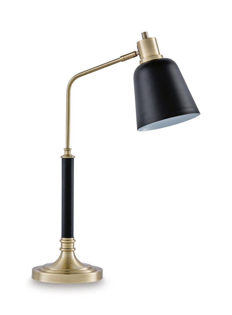 Clairwell Black/Gold Finish Desk Lamp - L734422