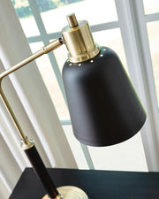 Clairwell Black/Gold Finish Desk Lamp - L734422