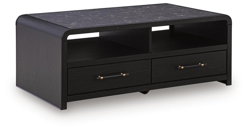 Clanden Black Coffee Table - T1540-1