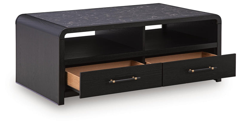 Clanden Black Coffee Table - T1540-1