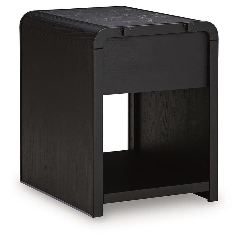Clanden Black End Table - T1540-3