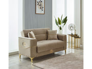 Clara 3-pieces (Sofa & Loveseat & Chair) Livingroom Set Beige in Beige - 101-CLA-LV260-321