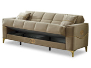 Clara 4-pieces (Sofa & Loveseat & 2 Chair) Livingroom Set Beige in Beige - 101-CLA-LV260-3211