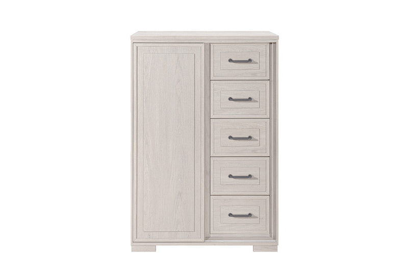 Clara Beige Sliding Door Chest - CLARA-BEIGE-SL CH