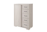 Clara Beige Sliding Door Chest - CLARA-BEIGE-SL CH