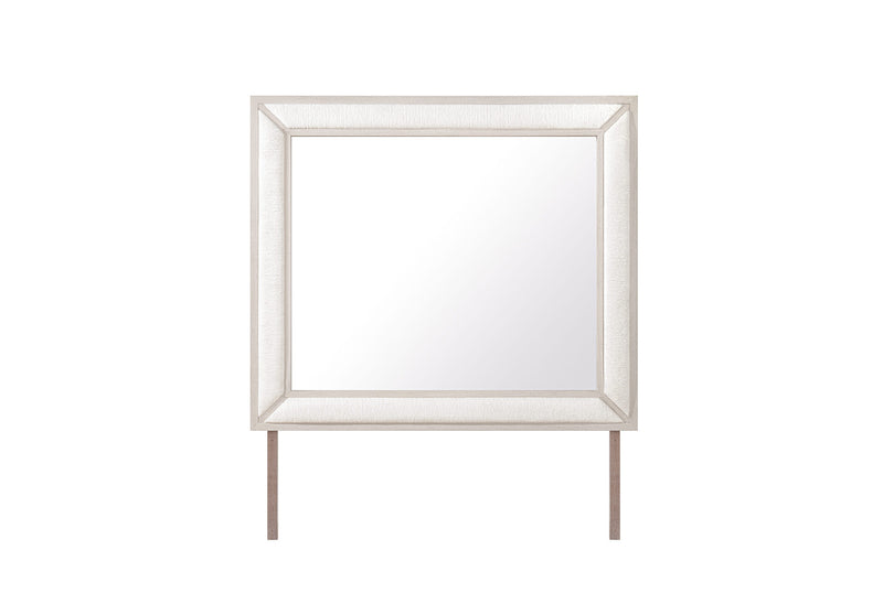 Clara Beige Upholstered Mirror - CLARA-BEIGE-MR