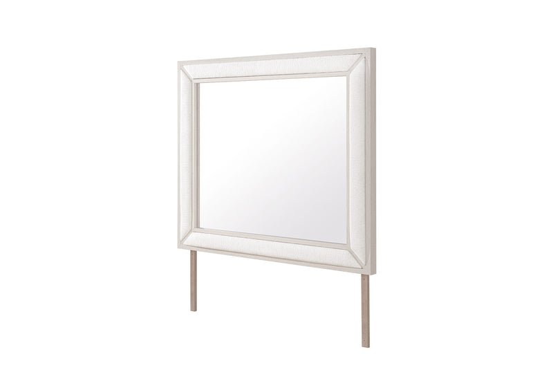 Clara Beige Upholstered Mirror - CLARA-BEIGE-MR