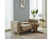 Clara Convertible Loveseat Beige in Beige - 101-CLA-LV260-2