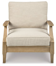 Clare View 2 Outdoor Lounge Chairs with 2 End Tables in Beige - PKG015423
