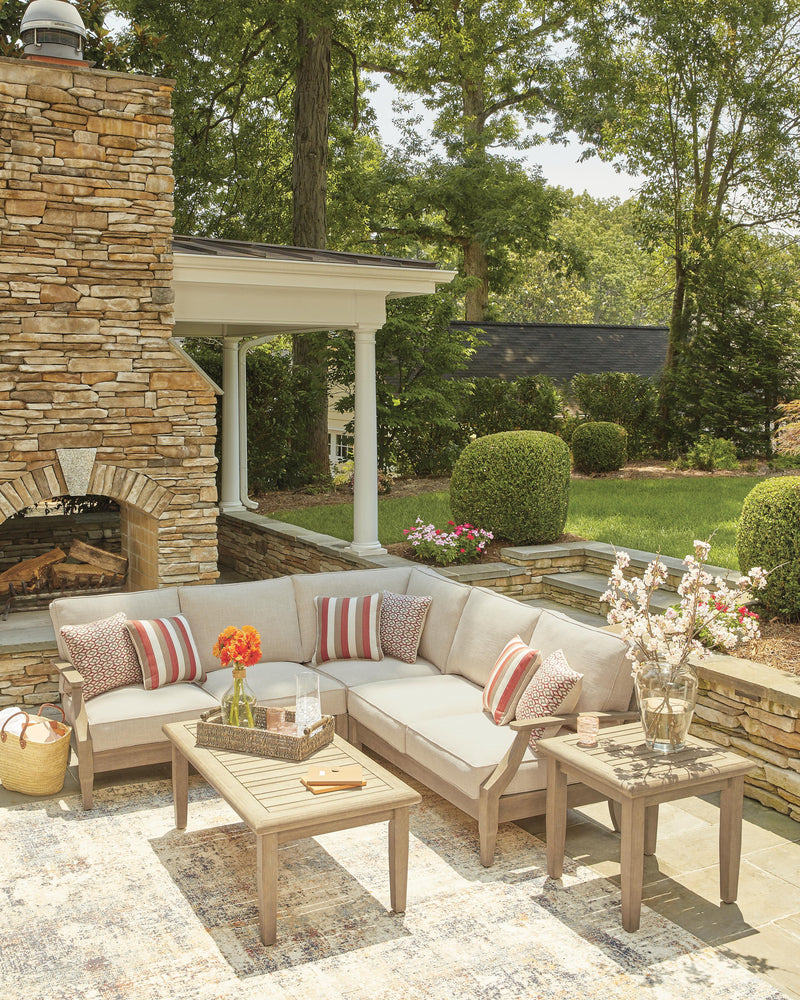 Clare View Beige 3-Piece Outdoor Sectional - P801P10