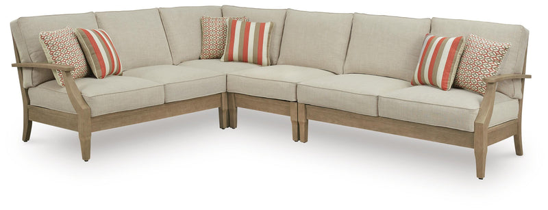 Clare View Beige 4-Piece Outdoor Sectional - P801P11
