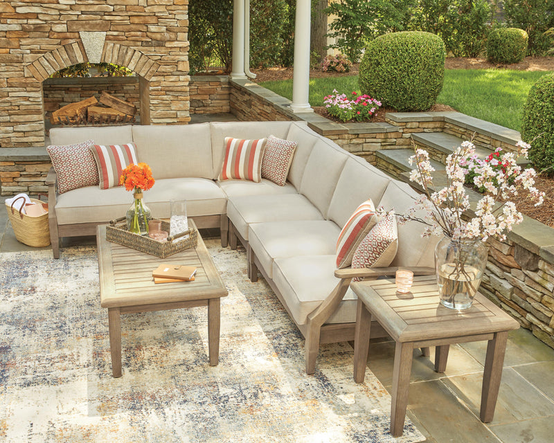 Clare View Beige 4-Piece Outdoor Sectional - P801P11