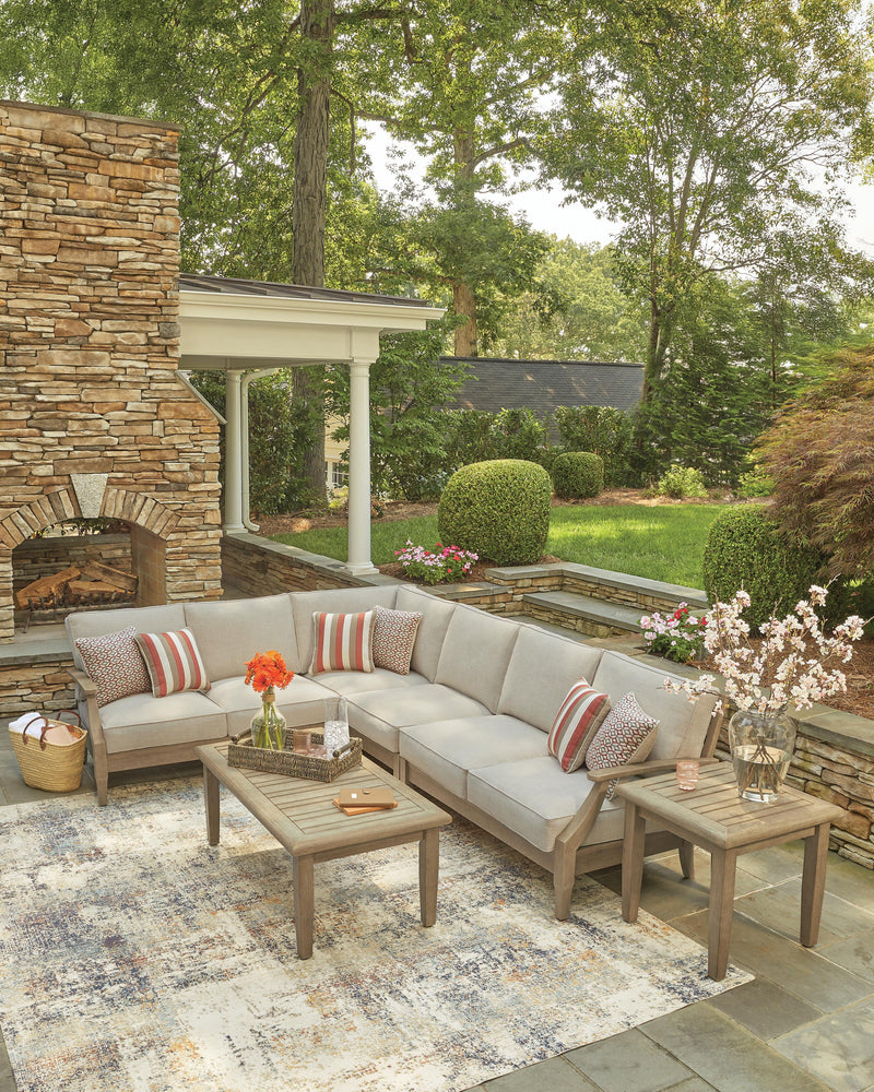 Clare View Beige 4-Piece Outdoor Sectional - P801P11