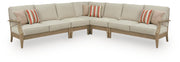 Clare View Beige 5-Piece Outdoor Sectional - P801P12