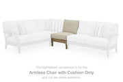 Clare View Beige Armless Chair with Cushion - P801-846