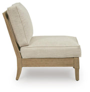 Clare View Beige Armless Chair with Cushion - P801-846