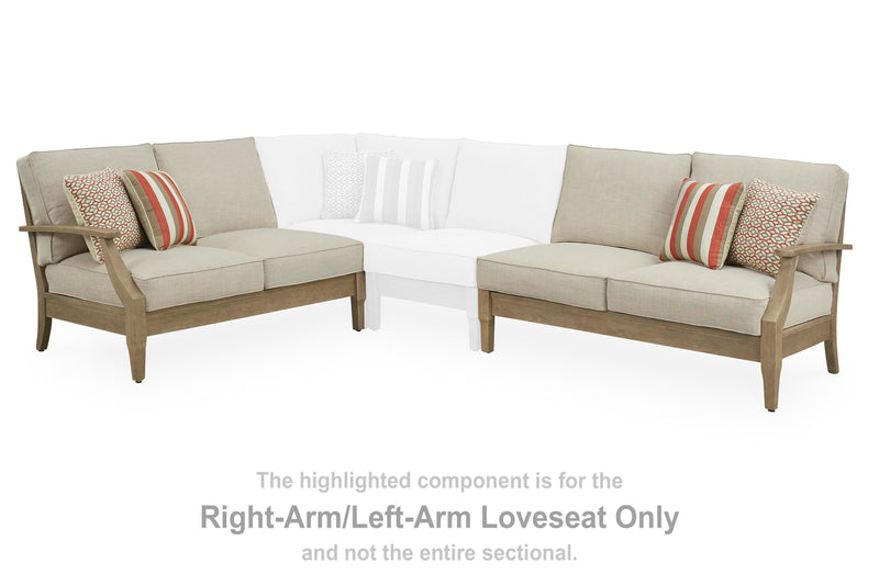 Clare View Beige Right-Arm/Left-Arm Loveseat - P801-854