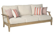 Clare View Beige Sofa with Cushion - Gate FurnitureSofa