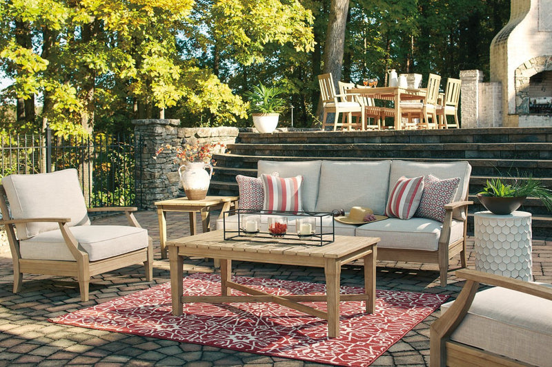 Clare View Beige Sofa with Cushion - Gate FurnitureSofa
