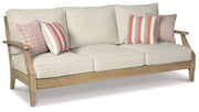 Clare View Outdoor Sofa and Loveseat in Beige - PKG014545