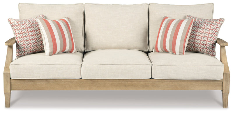 Clare View Outdoor Sofa with 2 Lounge Chairs in Beige - PKG014543