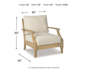 Clare View Outdoor Sofa with 2 Lounge Chairs in Beige - PKG014543