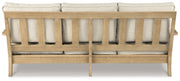Clare View Outdoor Sofa with Coffee Table in Beige - PKG015422