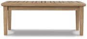 Clare View Outdoor Sofa with Coffee Table in Beige - PKG015422