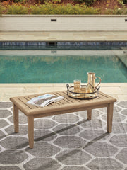 Clare View Outdoor Sofa with Coffee Table in Beige - PKG015422