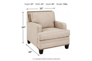 Claredon Linen Chair - Gate FurnitureAccent Chair