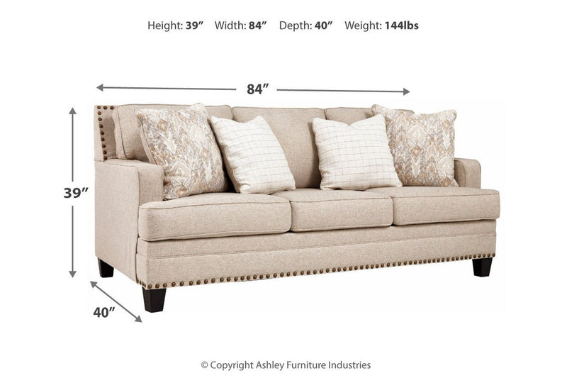 Claredon Linen Sofa - Gate FurnitureSofa