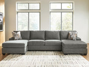 Clarington Greystone 3-Piece Sectional with Double Chaise - PC48405S3