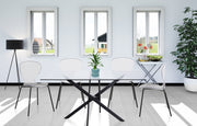 Clarion Lucite Seat And Metal Base Dining Chair in Black, Set of 2 - 769-C