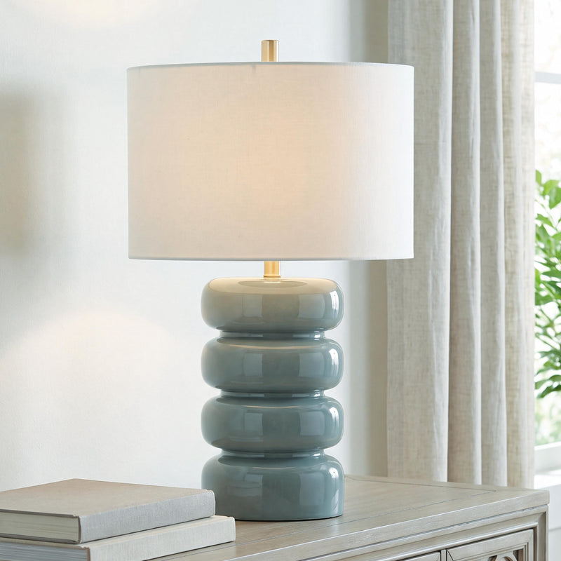 Clayard Gray Blue Table Lamp - L100964