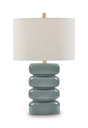 Clayard Gray Blue Table Lamp - L100964