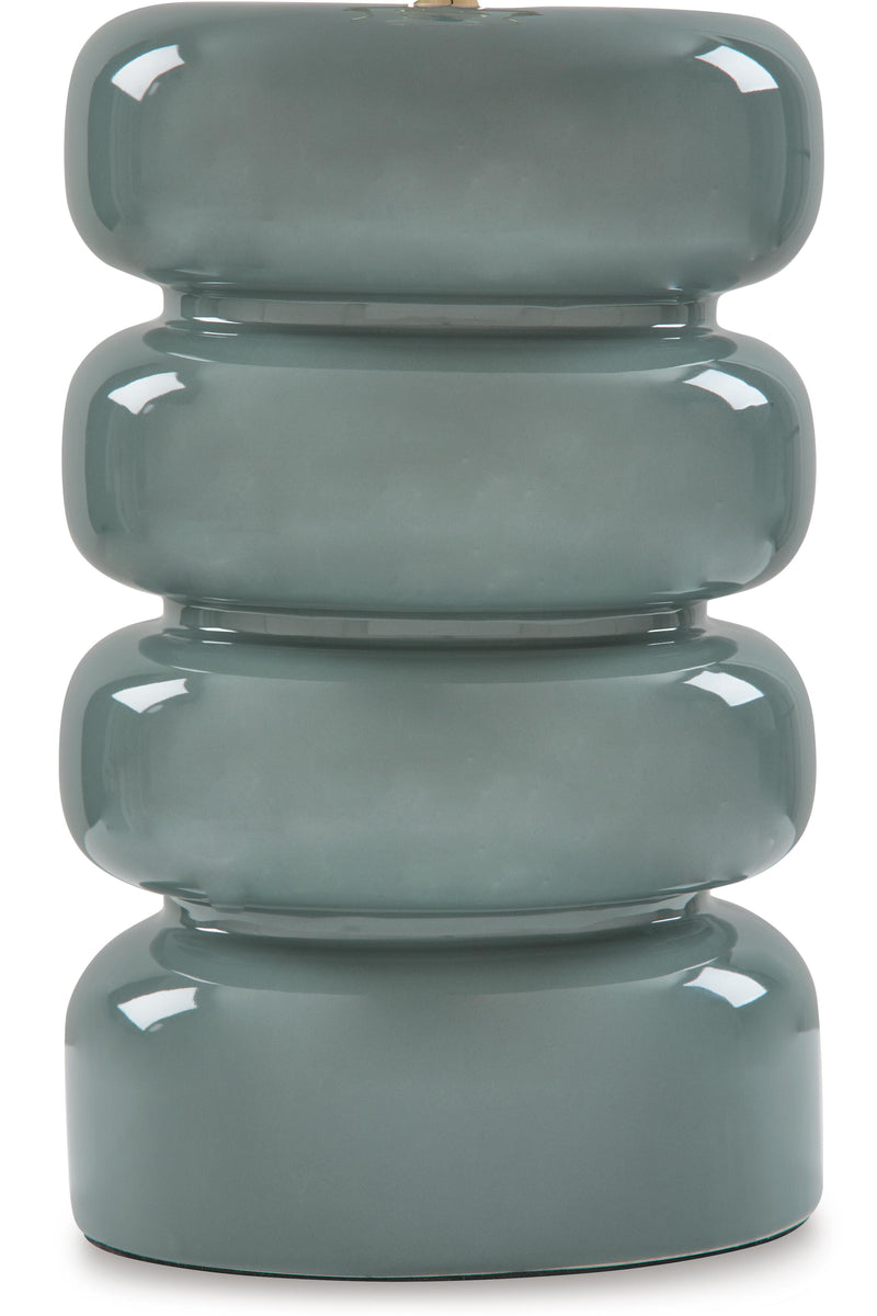 Clayard Gray Blue Table Lamp - L100964