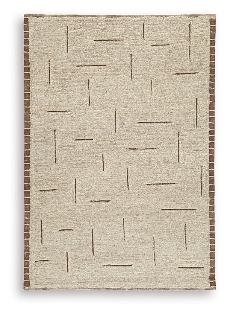 Clayman Beige/Brown Medium Rug - R408342